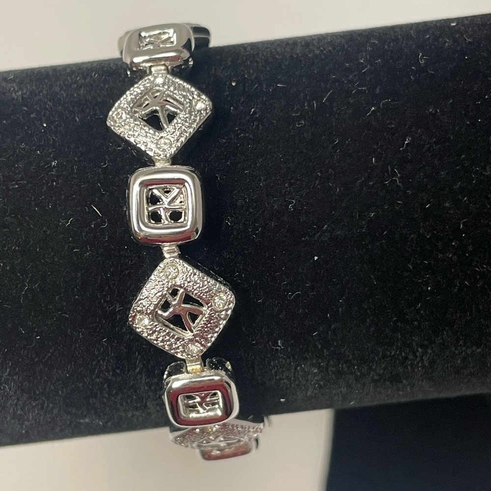 Silver Tone Art Deco Bracelet